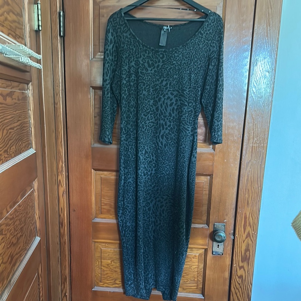 Dept Black Long 3/4 Bodycon Dress